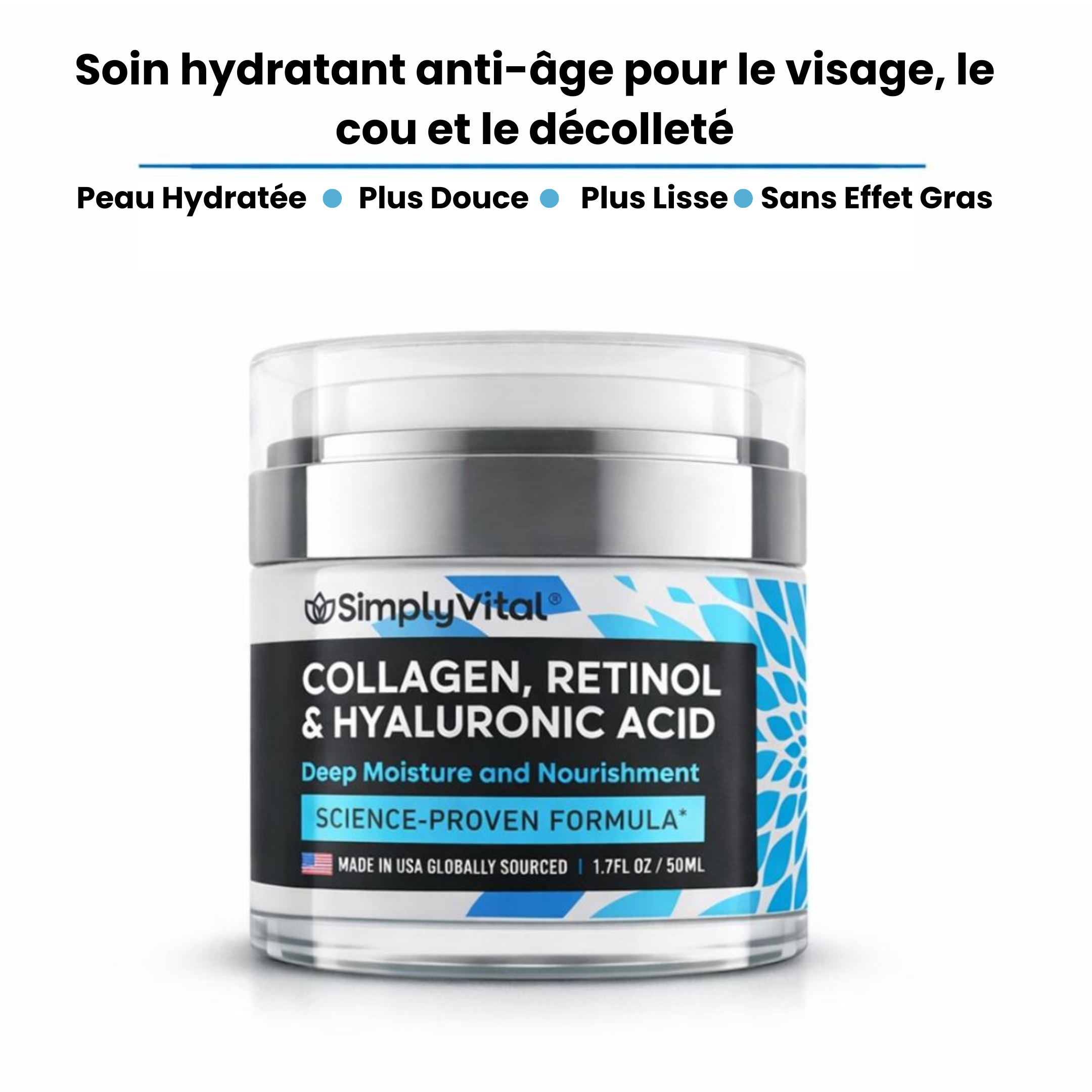 SimplyVital Collagen, Retinol & Hyaluronic Acid Cream