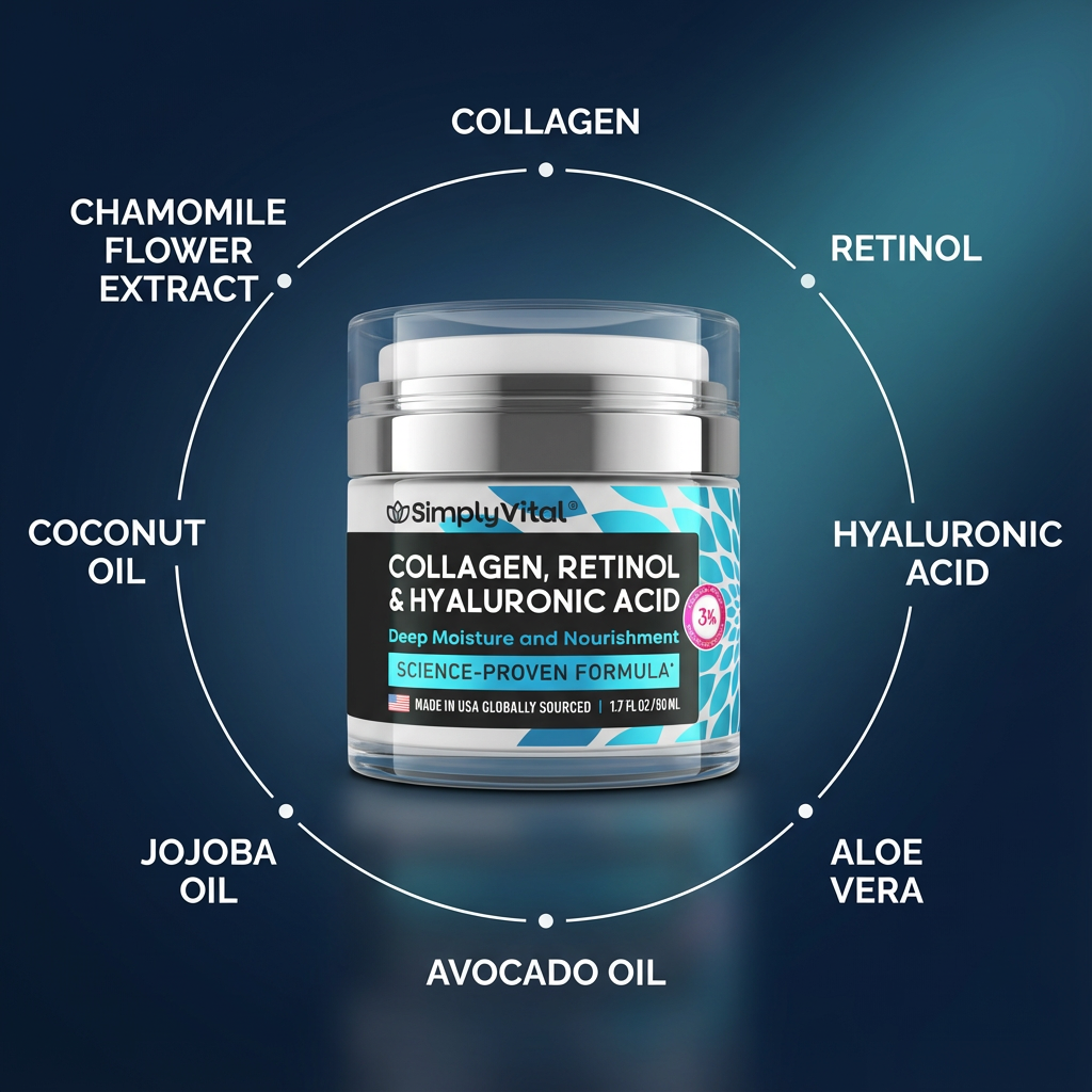 SimplyVital Collagen, Retinol & Hyaluronic Acid Cream